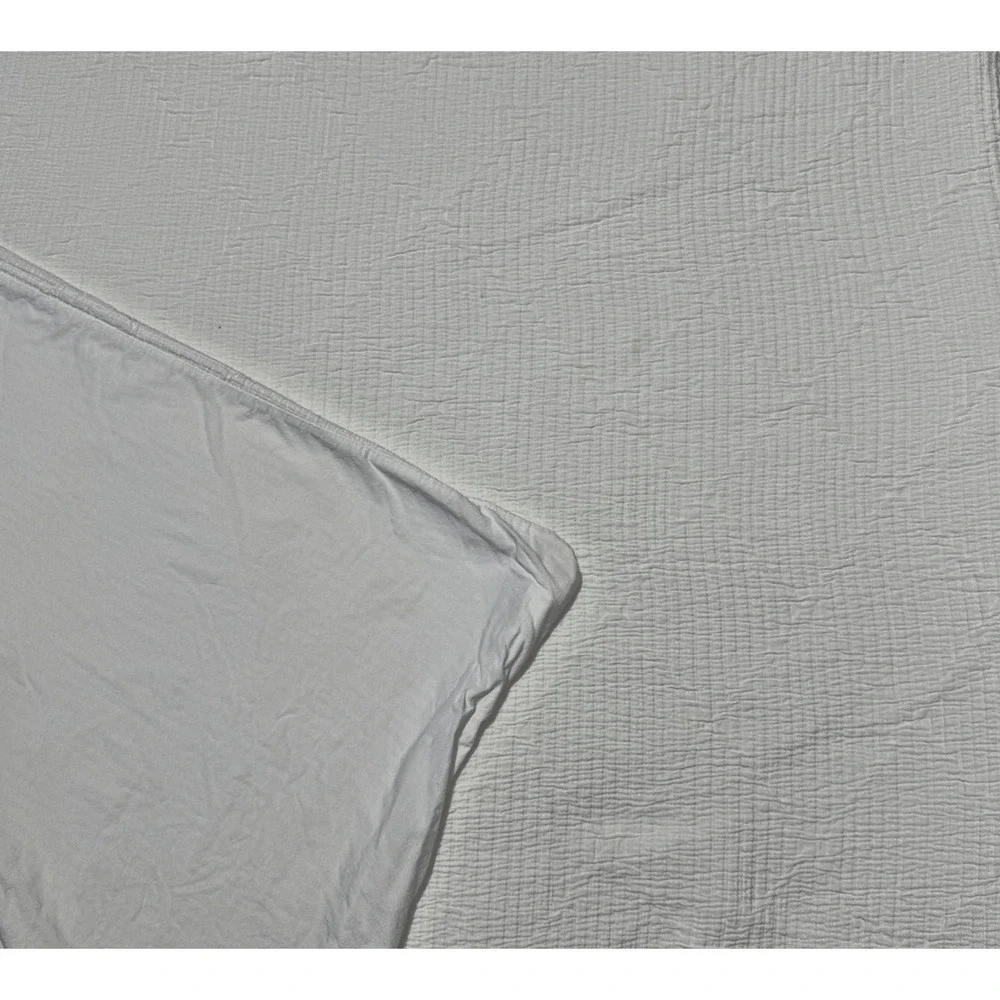 Nestwell Queen Sized White Cotton Duvet Cover Textured Diamond Luxury Bedding